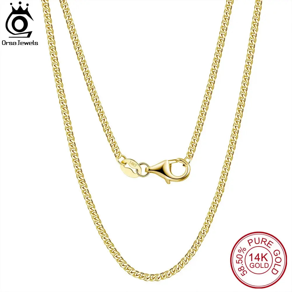 14K Solid Diamond  Cuban Link Necklace - Yinkus Jewellery