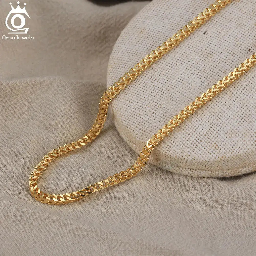 18K Gold  Franco Chain Necklace - Yinkus Jewellery