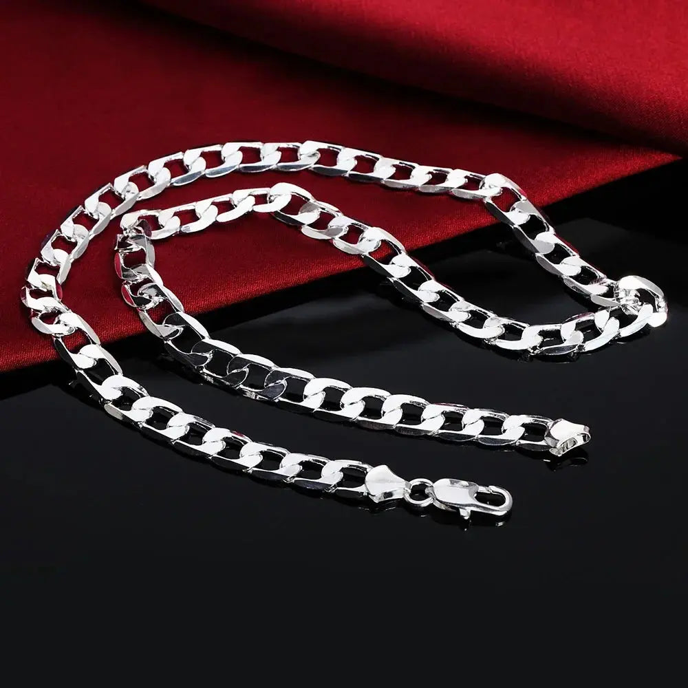 925 Sterling Silver  18K Gold Chain Necklace - Yinkus Jewellery