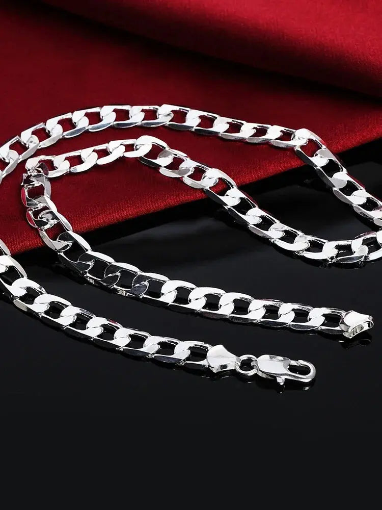 925 Sterling Silver  18K Gold Chain Necklace - Yinkus Jewellery