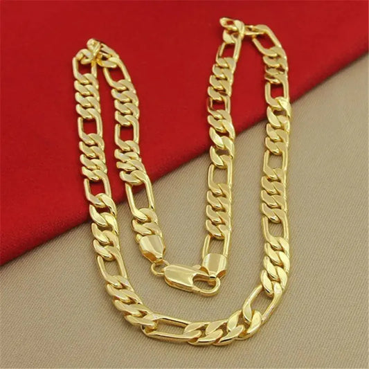 925 Sterling Silver  Necklace Plating 24K Gold - Yinkus Jewellery