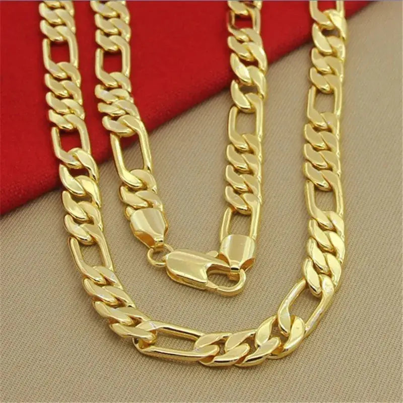 925 Sterling Silver  Necklace Plating 24K Gold - Yinkus Jewellery