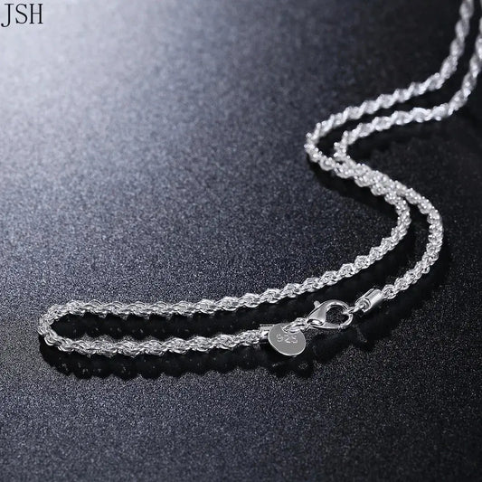 925 Sterling silver Rope chain - Yinkus Jewellery