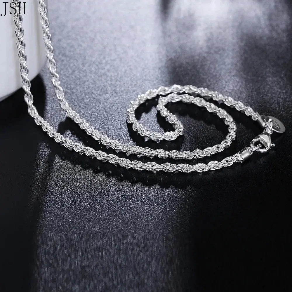 925 Sterling silver Rope chain - Yinkus Jewellery