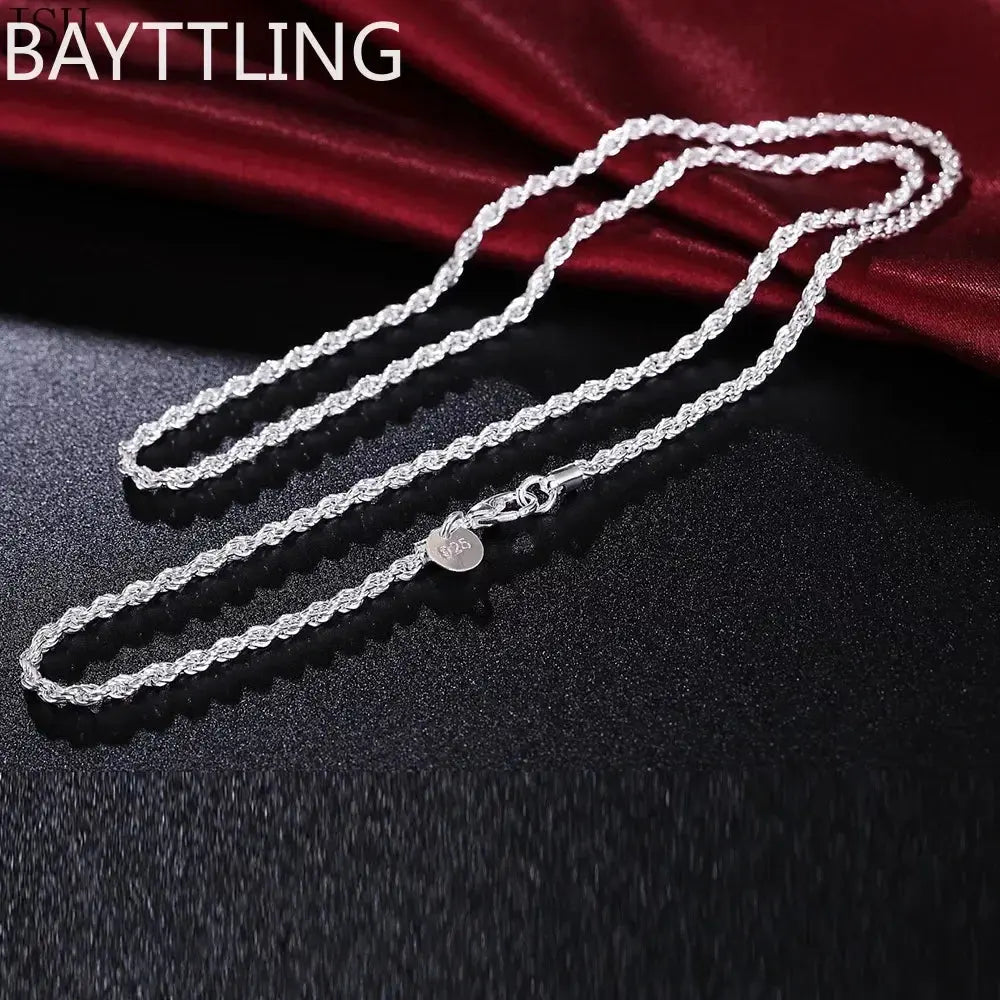 925 Sterling silver Rope chain - Yinkus Jewellery