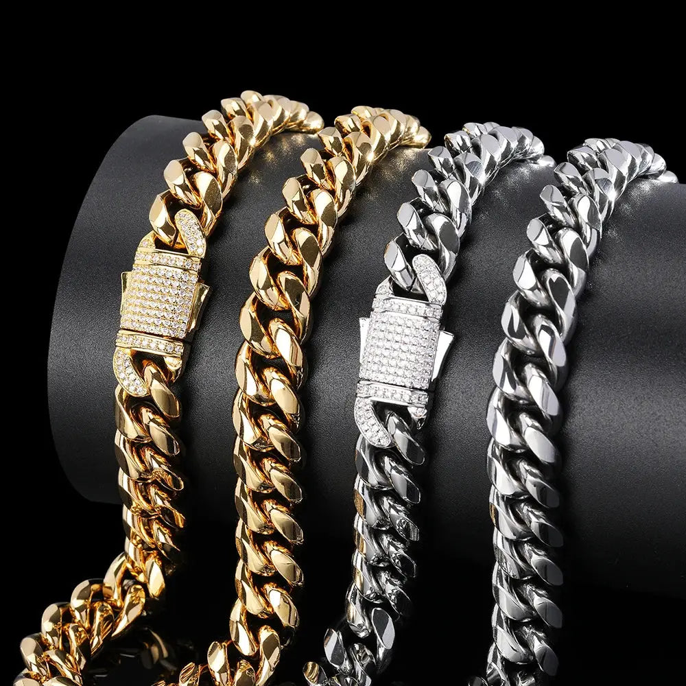 Gold Plated Mens Heavy Miami Cuban Link Chain - Yinkus Jewellery