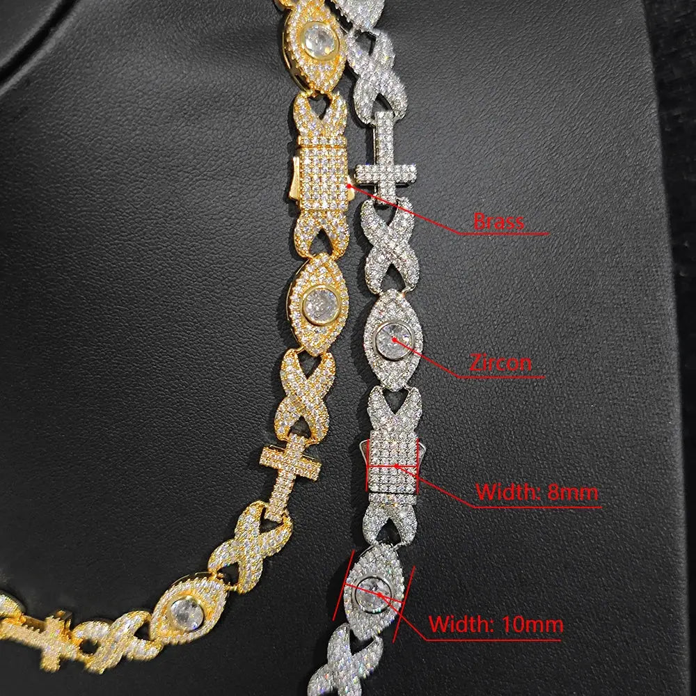 Iced Out Cuban Chain Bracelet Infinitely Mix - Yinkus Jewellery