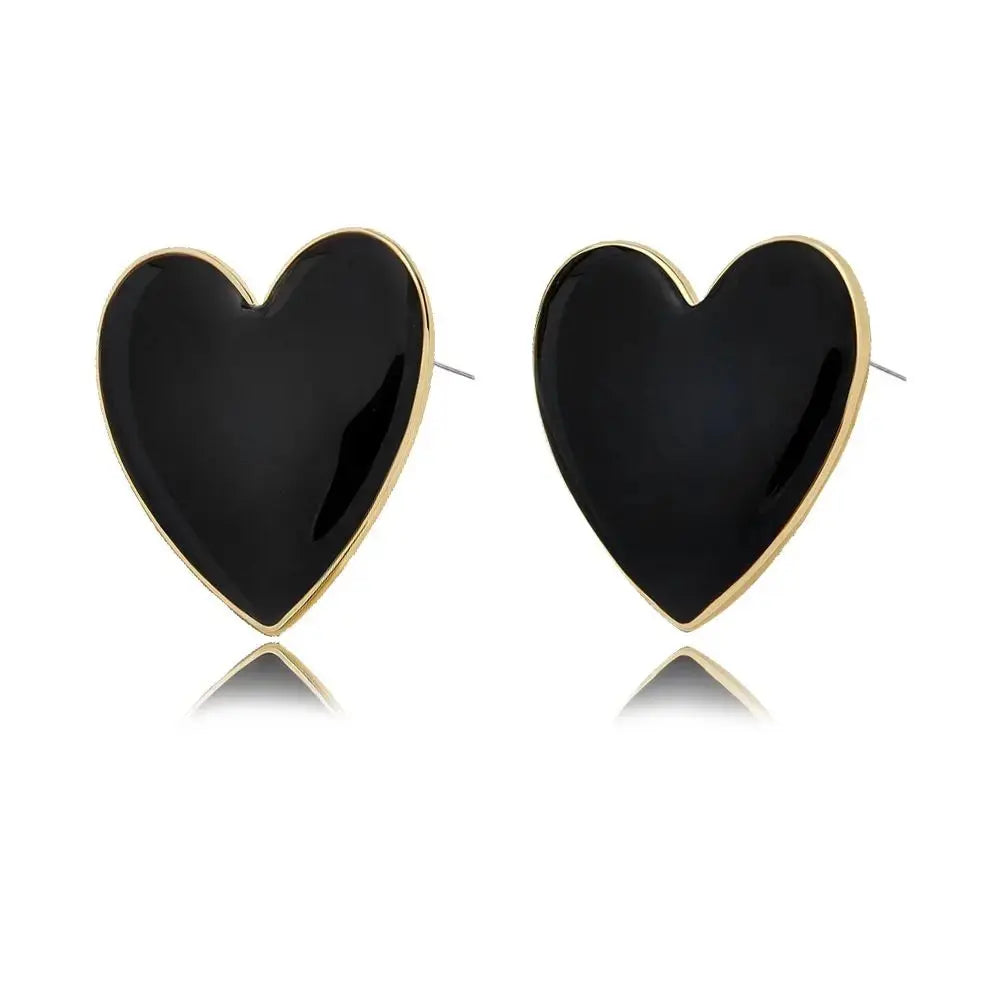 Korean Street  Style Lovely Enamel Love Heart Big Fashion  Accessories Jewelry Stud  Earrings Drop Earrings Yinkus Jewellery  