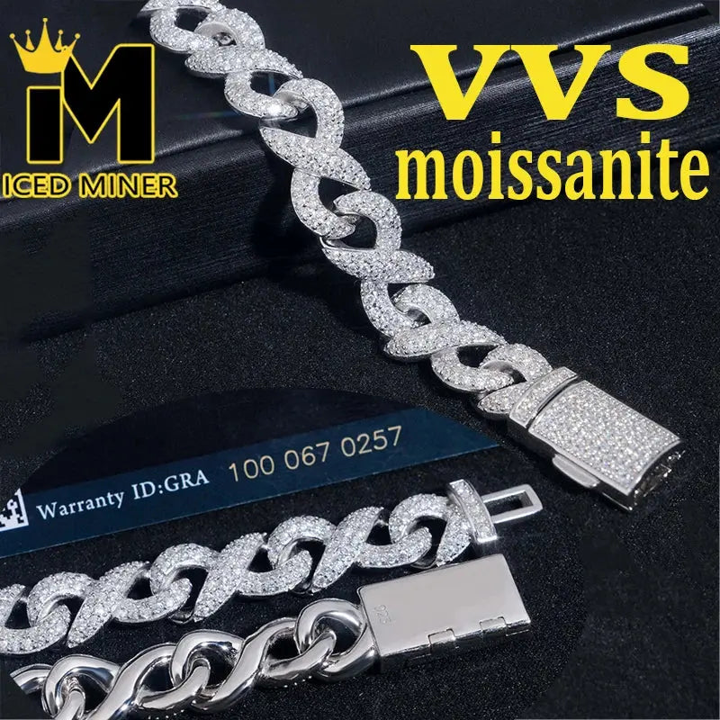 Moissanite Necklace S925 Iced Out Chain Jewelry - Yinkus Jewellery