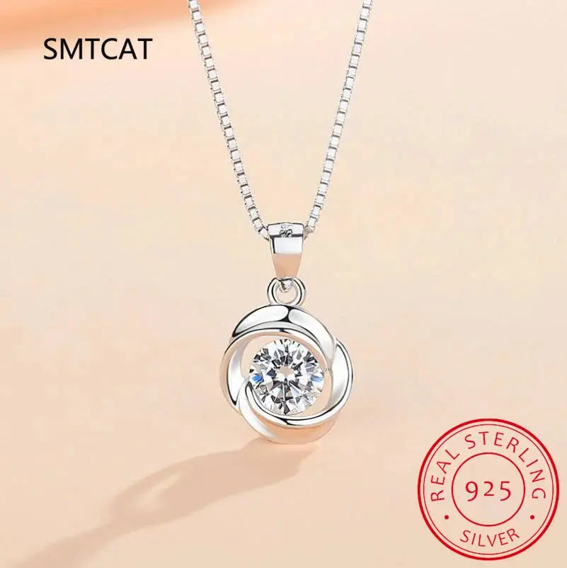 Moissanite Pendant Necklace  S925 Silver - Yinkus Jewellery