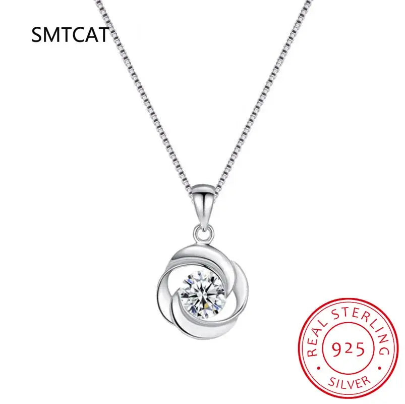 Moissanite Pendant Necklace  S925 Silver - Yinkus Jewellery