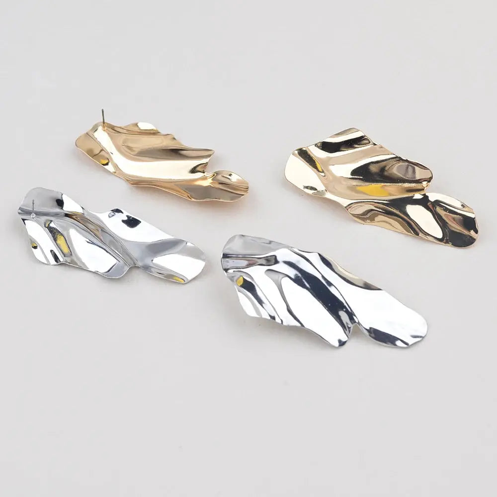 Punk Fashion Metal Iron Sheet Geometric Big Earrings for Women Irregular Sequin Jewelry Wholesale Party Gift Yinkus Jewellery  